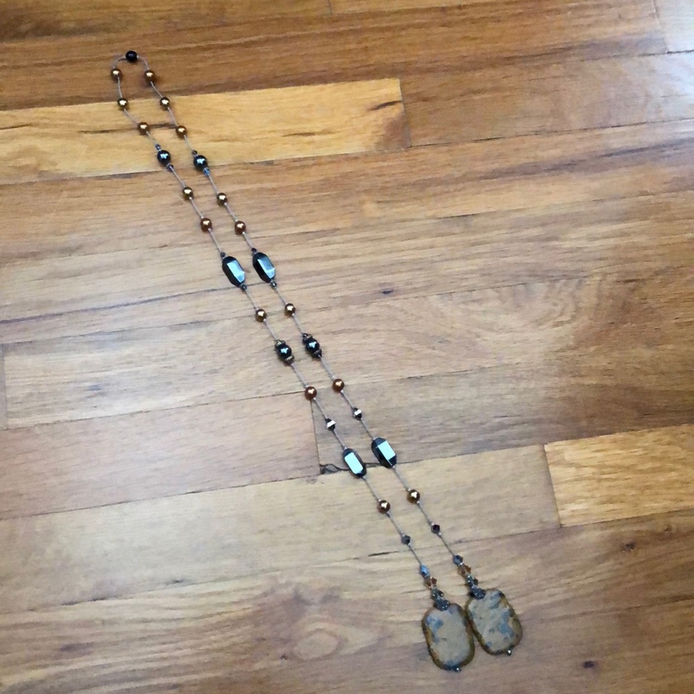Beautiful necklace with beads and stone